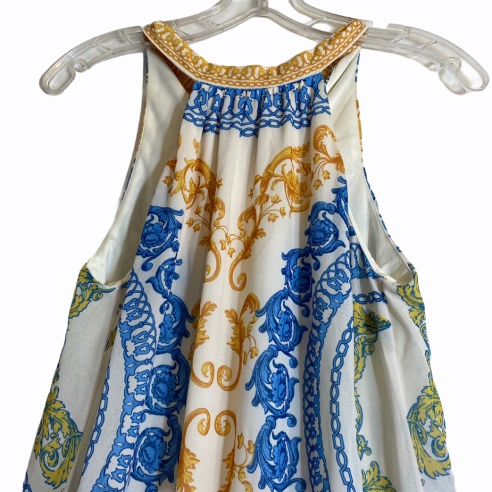 Jealous Tomato Baroque Print Halter A-line Maxi Dress S - Picture 4 of 9